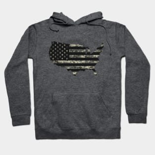 USA Flag - Urban Black Hoodie